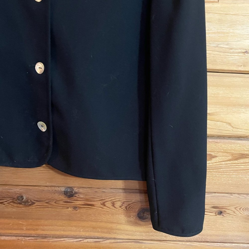 Halston Lined Button Down Blazer Jacket Size 12 - image 4